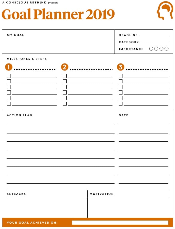 Free Printable Goal Setting Template Printable Templates