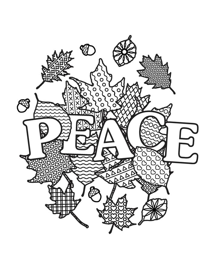 5 Printable Adult Coloring Pages Of Love, Hope, Peace, Dreams + Happiness